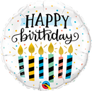 Birthday Candles & Dots Foil balloon