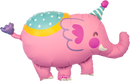 Circus Elephant Shape Inflated Foil Balloon
