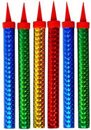 8 inches Sparkling Candles MULTI COLOR - Pack Of 6