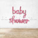 Script Baby Shower PINK - Air-Filled - NON FLYING / NO HELIUM
