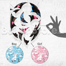 Boy or Girl Gender Reveal Balloon Bouquet on a Holder - TOPPER Balloons - 1piece with Confetti