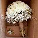 Bride / Wedding Hand Bouquet - Free Groom Brooch