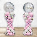 Baby Blue BOY Organic Classic Roman Balloon Pillar with 30inches CUSTOM - TEXT PRE-ORDER 1DAY In Advance