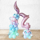 Any Number Pastel Color Mermaid Birthday Balloon Arrangement PRE-ORDER 1DAY In Advance