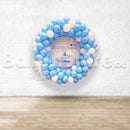 60CM Custom Text Acrylic on a 1meter Round Balloon Wreath Arrangement - Hanging Decor