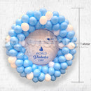 60CM Custom Text Acrylic on a 1meter Round Balloon Wreath Arrangement - Hanging Decor