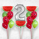 Any Single Number Watermelon Red Polka Agate Latex Balloon Set
