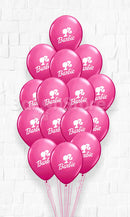 Wildberry Dark Pink Printed Barbie Latex Balloon Bouquet - 15count