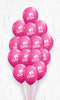 Wildberry Dark Pink Printed Barbie Latex  Balloon Bouquet - 15count