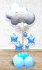 Cloudy Star Baby Blue Table Balloon Arrangement