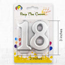 Number 18 Candle SILVER