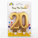 Number 20 Candle GOLD