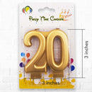Number 20 Candle GOLD