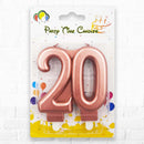 Number 20 Candle ROSEGOLD