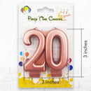Number 20 Candle ROSEGOLD