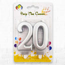 Number 20 Candle SILVER
