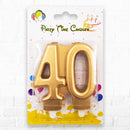 Number 40 Candle GOLD