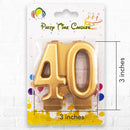 Number 40 Candle GOLD