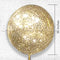 30inches GOLD Glittery Confetti Balloon with Foil Fringes as tail