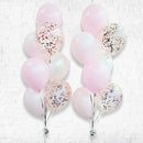 Pink Party Confetti Balloon Bouquet set of 2