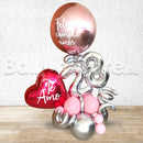 Any 2 Number with Custom Text ORBZ Balloon Table Top Midi Arrangement PRE-ORDER 1DAY In Advance