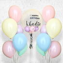 Pastel Custom Text Personalized Bubbles Balloon Bouquet Set B PRE-ORDER 1DAY In Advance