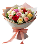 Pretty Mix Roses Hand Bouquet