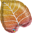 Fall Glitter graphic Ombre Leaf Foil balloon