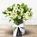 Purity MiniRoses on a Glass Vase