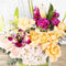 Vivid Colors Mixed Flowers on a Glass Vase