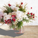 White Christmas Fresh Flower Arrangement