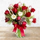 Festive Classy Christmas Fresh Flower Arrangement PRE-ORDER 1DAY In Advance