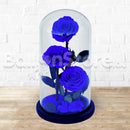 Royalty Love Blue Infinity Rose - Long Lasting Forever Rose - 3stem