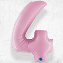 Number Four Pastel Pink Helium Filled