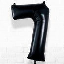 Number Foil Number Seven Black Helium Filled