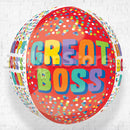 Happy Boss Day / Great Boss ORBZ Foil Balloons - Helium Filled
