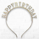 SILVER Happy Birthday Headband – Birthday Party FavorsAccessories