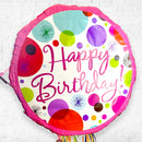 Happy Birthday Pull String Piñata, Polka PINK
