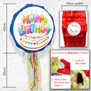 Happy Birthday Pull String Piñata, BLUE