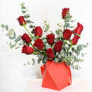 12 pcs Red Roses Arrangement - valentines roses delivery