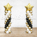 2meter Classic Chrome Balloon Pillar - Set of 2