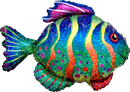 Colorful fish holographic Super shape balloon