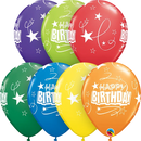 Birthday Loops & Stars balloons -7pcs