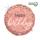 Rose Gold confetti Foil Birthday balloon