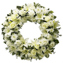 White flower wreath