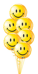 Smiling Faces Balloon Bouquet- 6 pcs. with weight