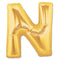 Jumbo Letter N - Metallic Gold
