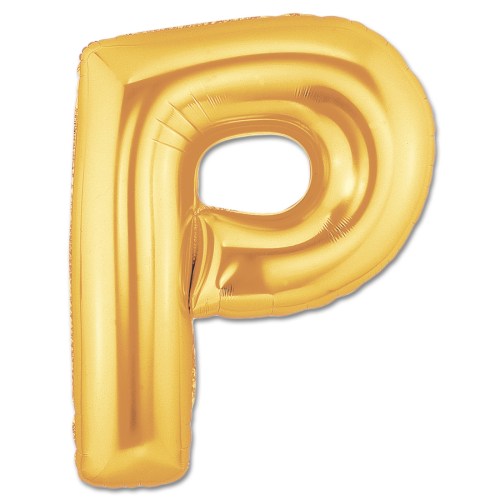 Jumbo Letter P - Metallic Gold