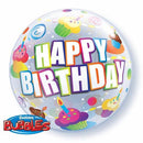Single Bubble Birthday Colorful Cupcakes