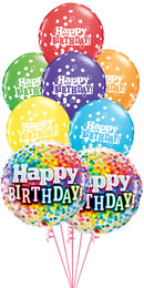 Birthday Rainbow Confetti Bouquets